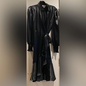 Rachel Parcell Black Ruffle Wrap Dress